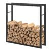 Držalo za drva Täby 100 - jeklo - 100 x 25 x 100 cm - črno