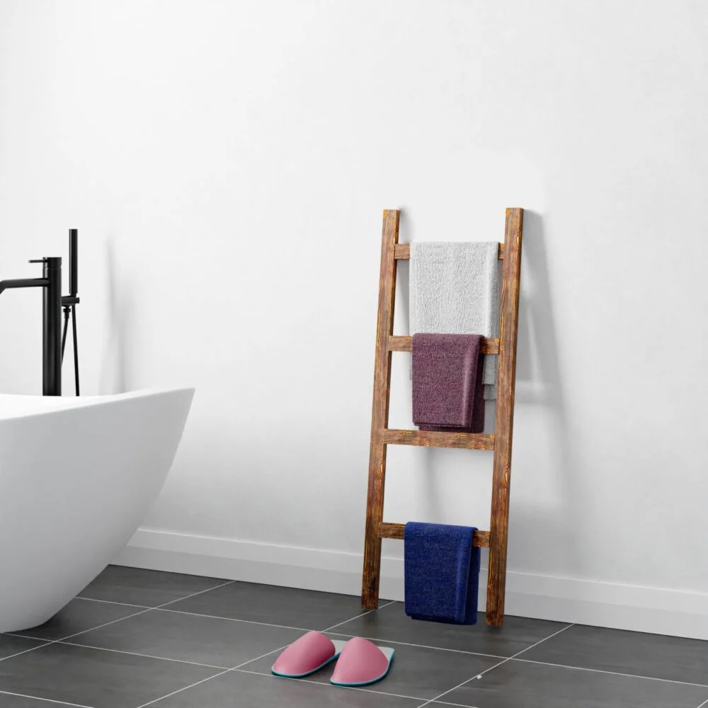 Lestev za brisače Luumäki - bor - temno rjava