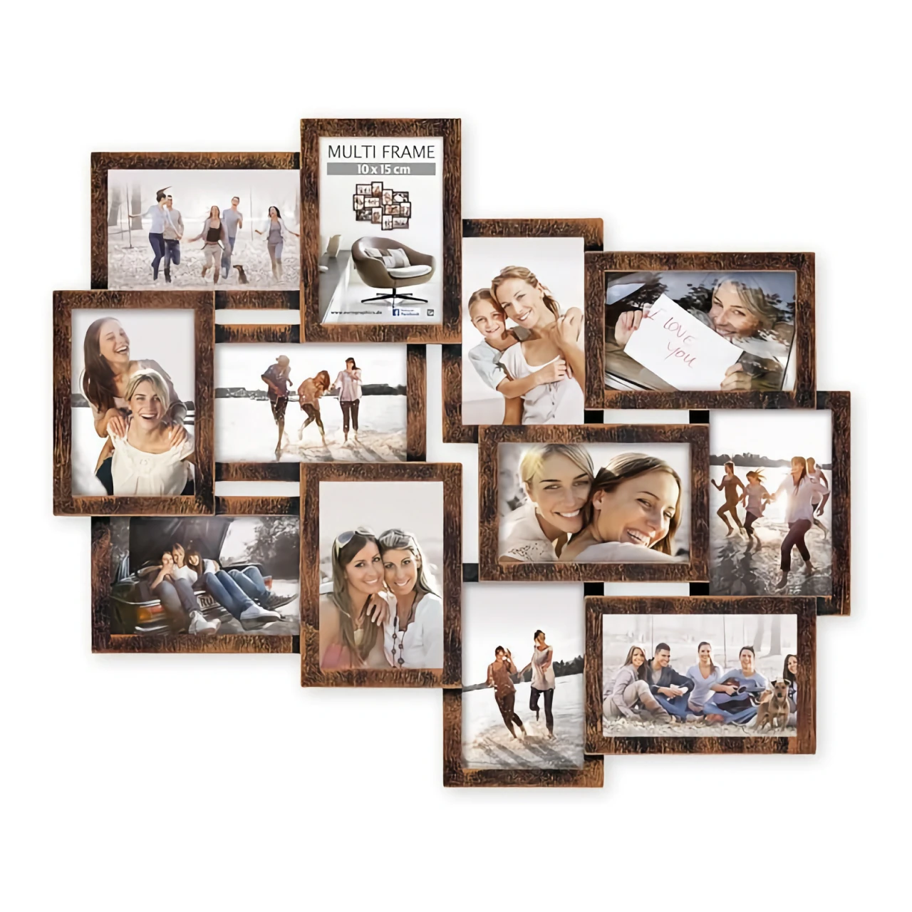 Eurographics Multiframe 10 x 15 cm Bakren - kolaž okvir za fotografije - 51 x 59 x 2.6 cm