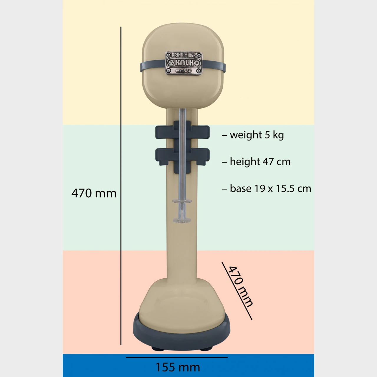 Kalko KDM450-BL - profesionalni mešalnik pijač - 350W