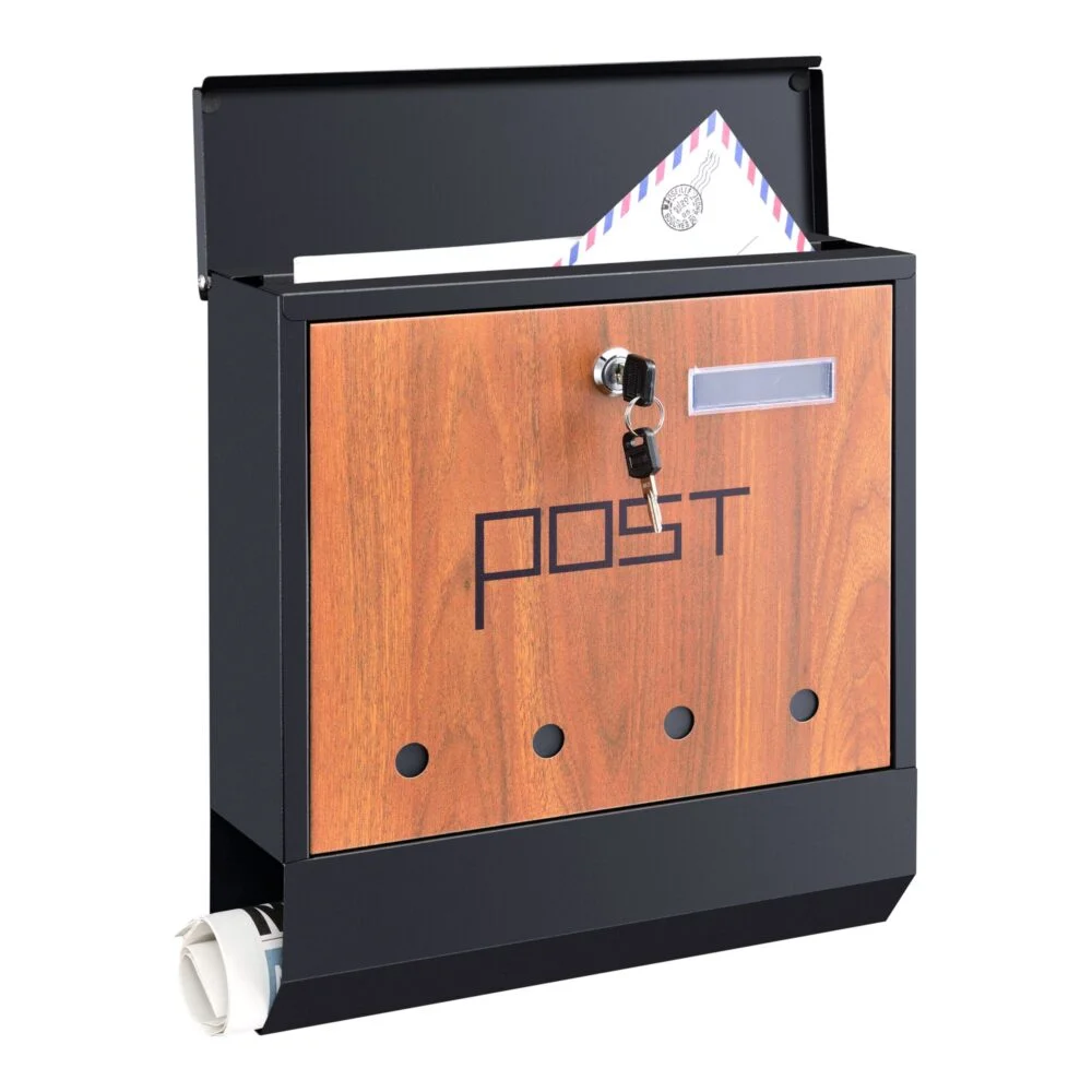 Poštni nabiralnik Binau antracit/les