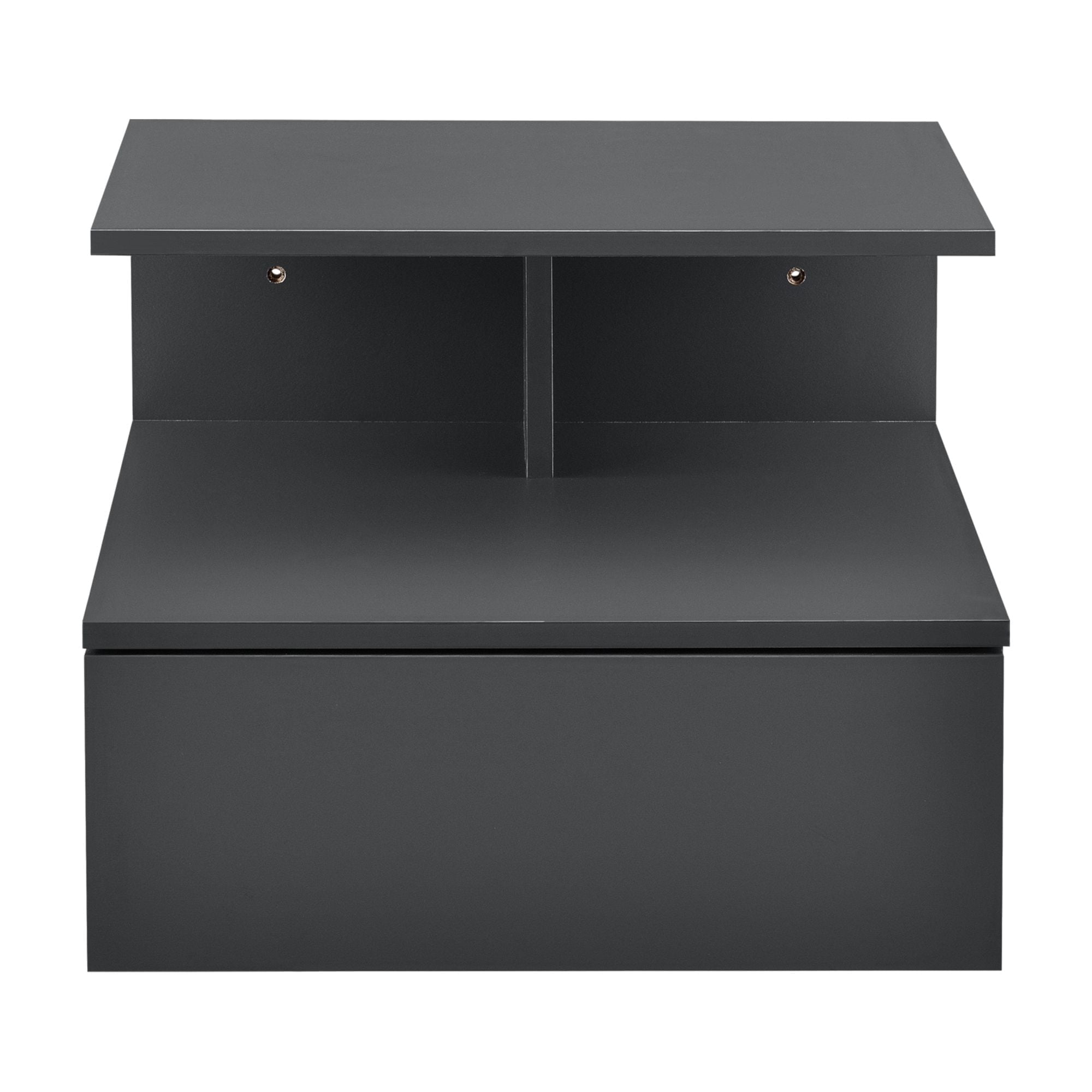 Stenska polica Amberg temno siva