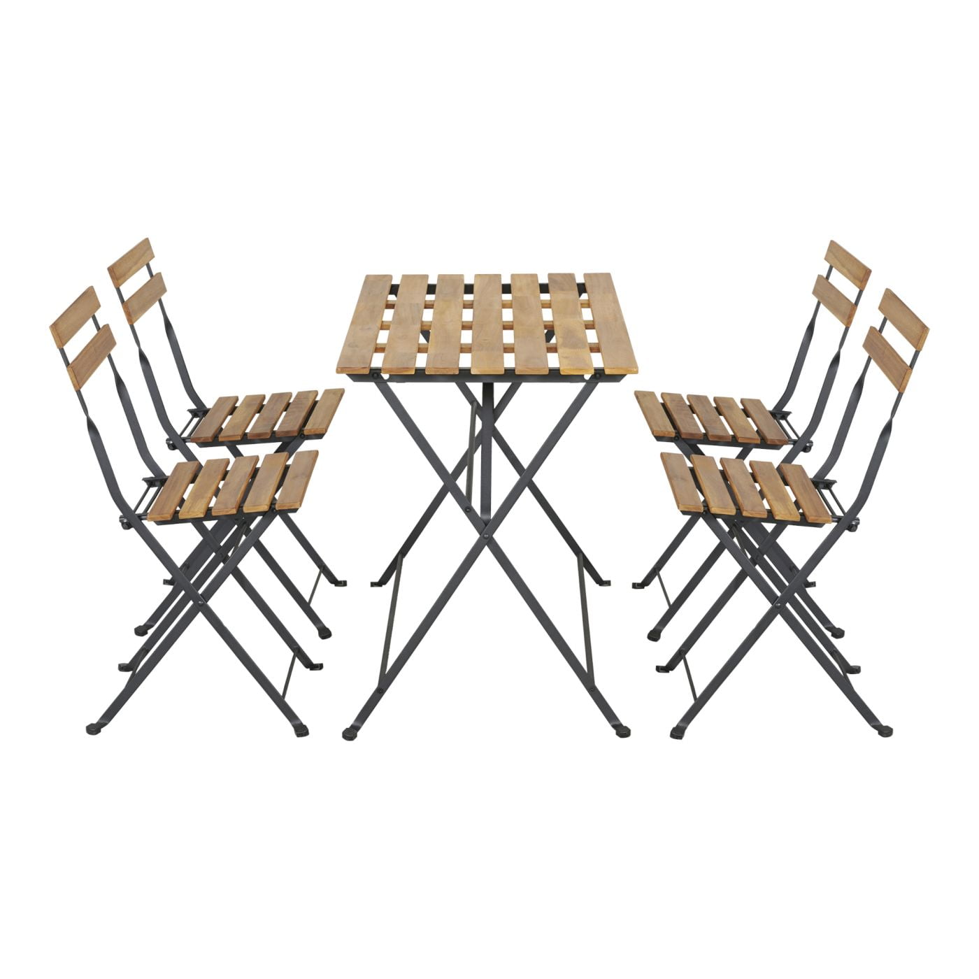 Bovino 5-delni set vrtnega pohištva - 4 stoli in miza - akacijev les
