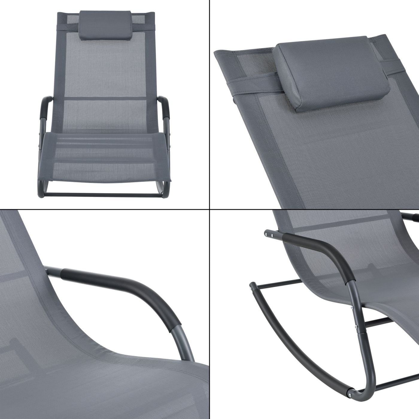 Ležalnik in gugalnik Caracena - 147 x 63 x 89 cm - dve barvi