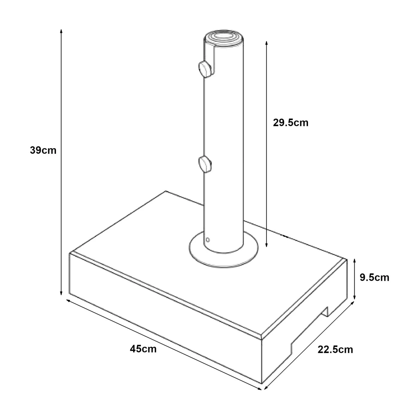 Podstavek za senčnik Bomba - več oblik -