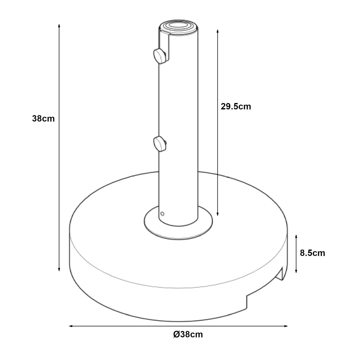 Podstavek za senčnik Bomba - več oblik -