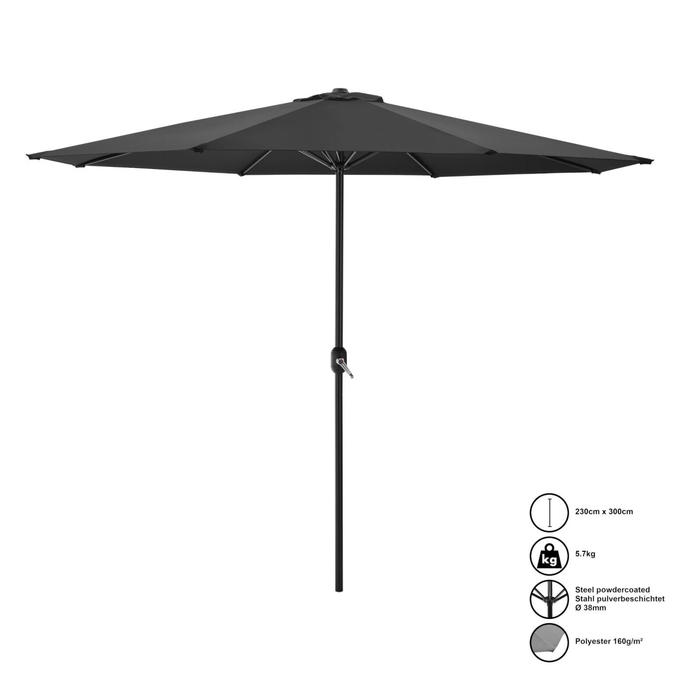 Senčnik Budapest - 230 x 300 cm - več barv -