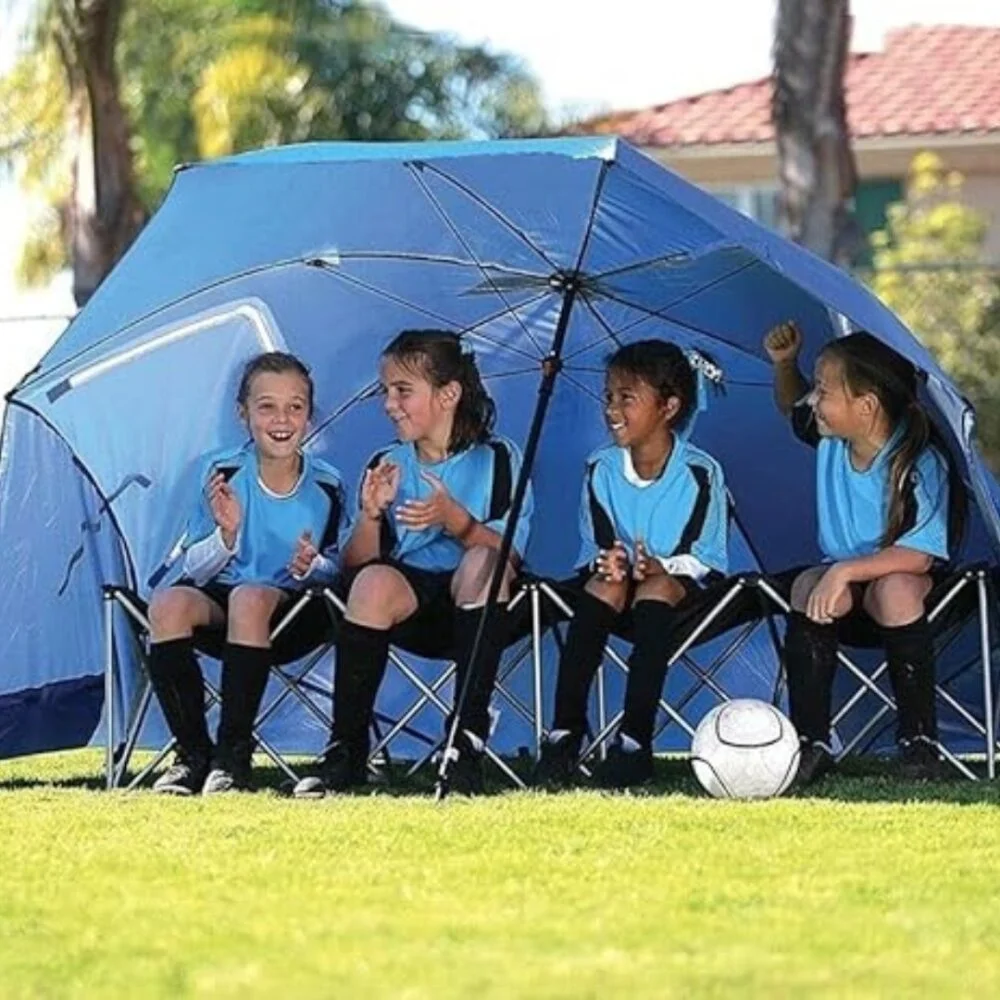 Sport-Brella Ultra - velik senčnik za plažo - 240 cm - UPF 50+ - blue