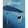 Sport-Brella Versa Brella - nastavljiv senčnik s pritrditveno sponko - 96 x 99 cm - UPF 50+