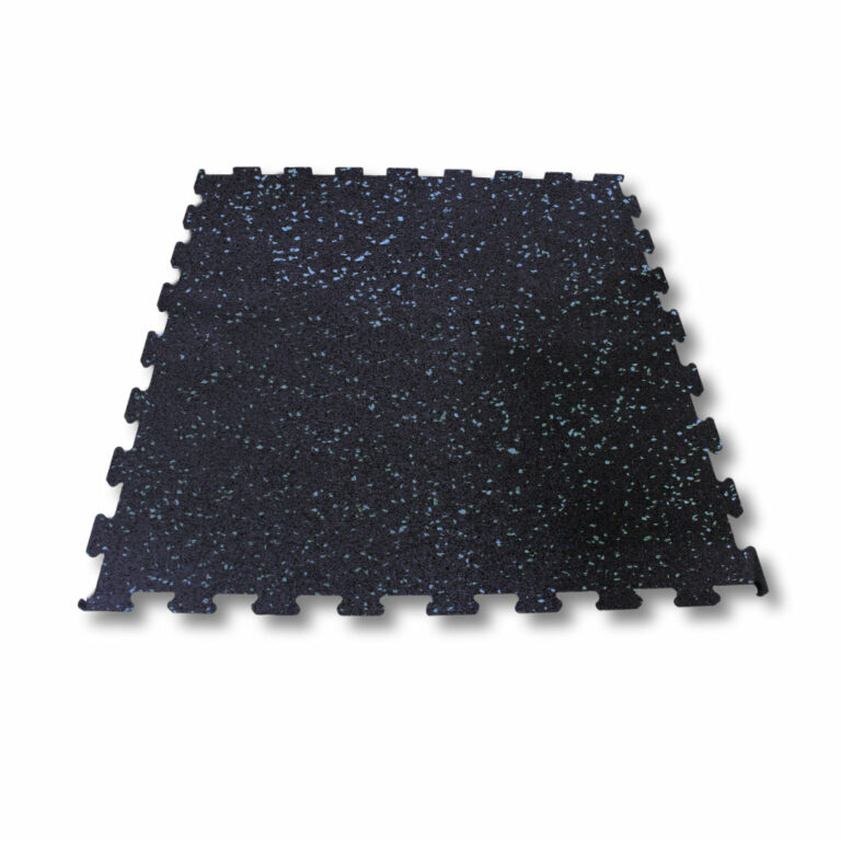 Gumirana slagalica 1 x 1 m x 10 mm s plavim EPDM-om | Crna | Mozaik s plavim EPDM uzorkom | Savršena zaštita i moderan izgled!